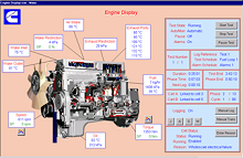 engine test screen